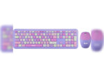 Studz M600 Mor Kablosuz Klavye Mouse Seti - Görsel 2