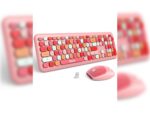 Studz M600 Pembe Kablosuz Klavye Mouse Seti - Görsel 2