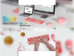 Studz M600 Pembe Kablosuz Klavye Mouse Seti - Görsel 4
