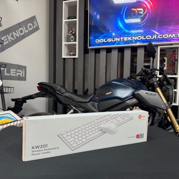 Lenovo Lecoo KW201 Beyaz Kablosuz Klavye Mouse Seti