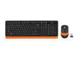 A4 Tech FG1010 Siyah-Turuncu Q Kablosuz Klavye Mouse Seti - Görsel 2