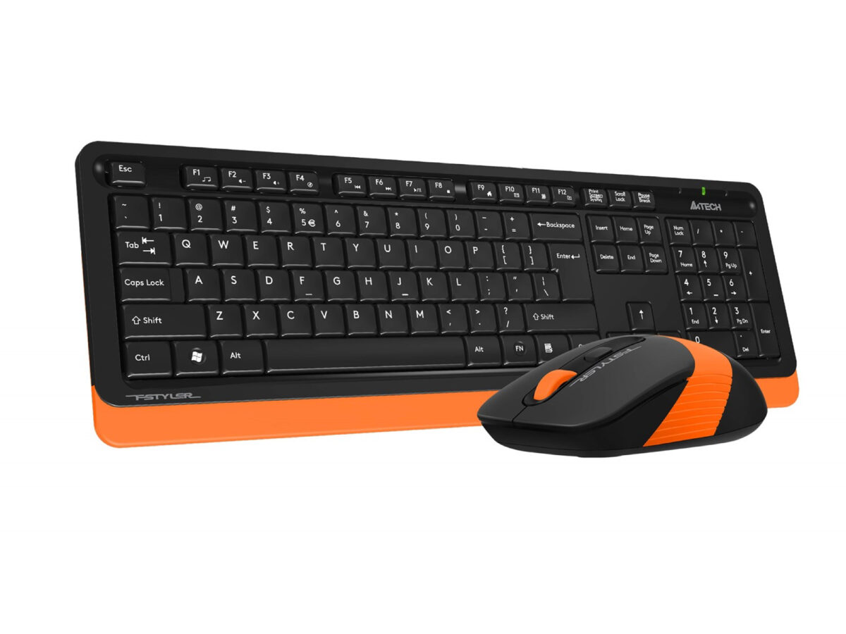 A4 Tech FG1010 Siyah-Turuncu Q Kablosuz Klavye Mouse Seti - Görsel 3