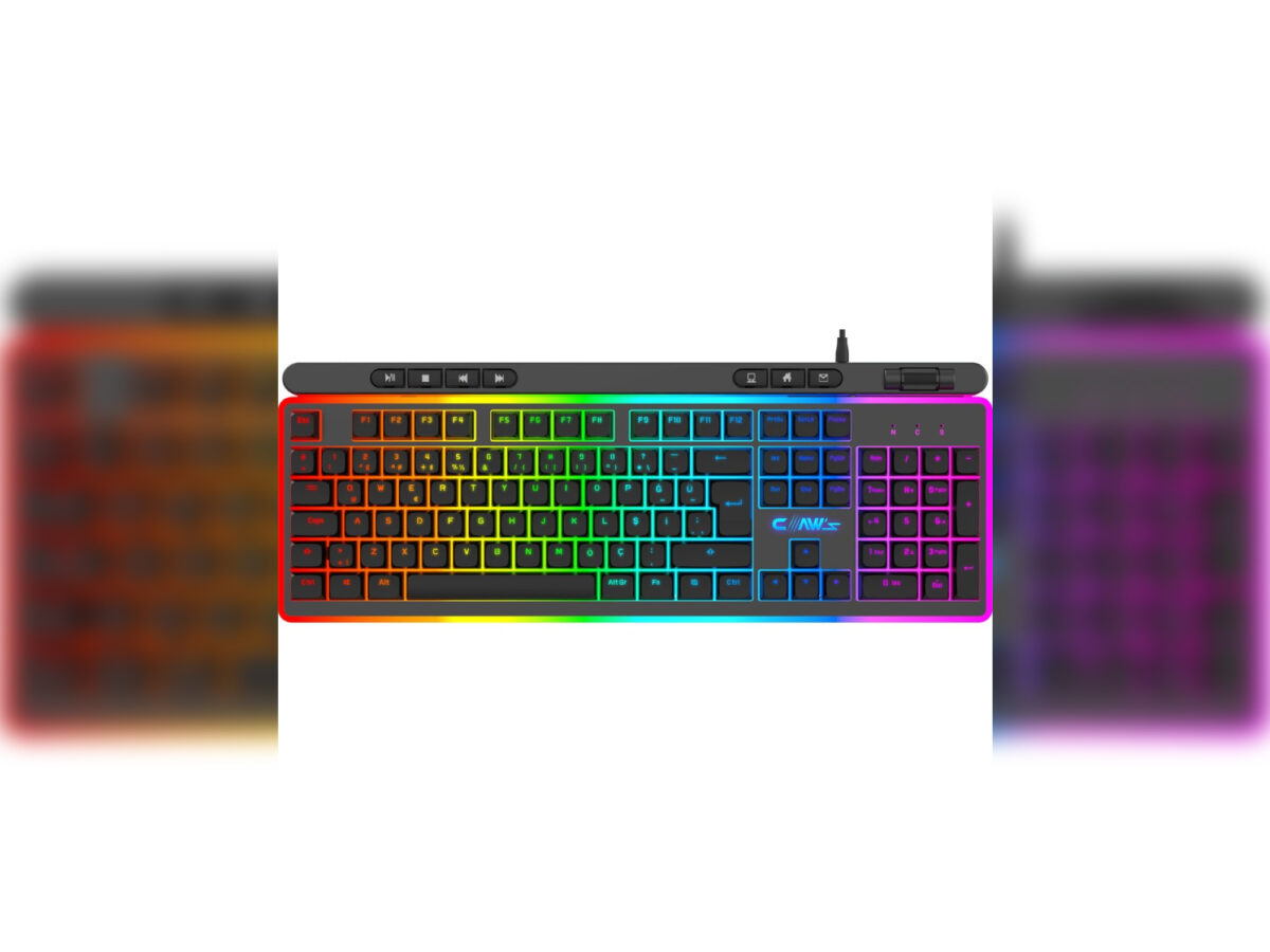 Claws Nova K1 RGB Membrane Switch Kablolu Oyuncu Klavyesi - Görsel 3