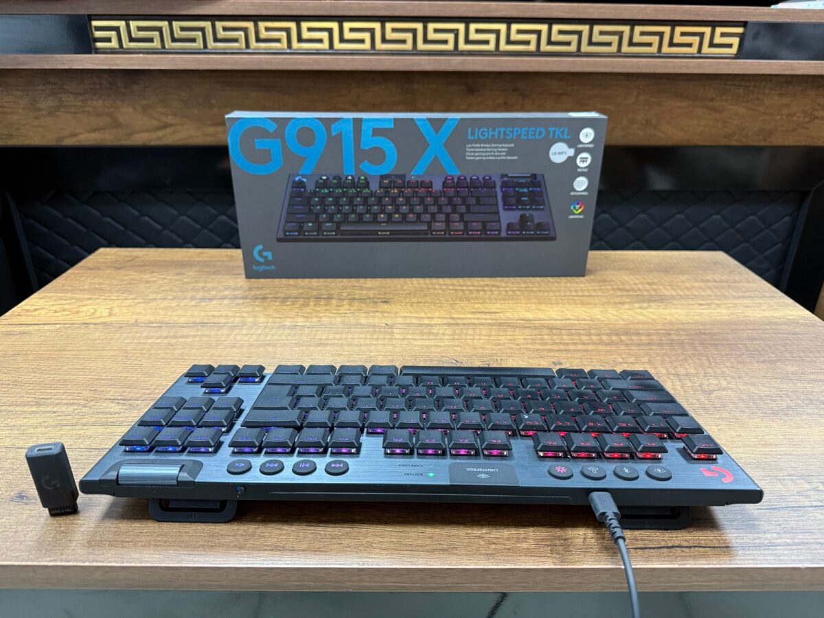 Logitech G915 X Lightspeed TKL 920-012721 RGB Tactile Switch Kablolu/Kablosuz İngilizce Q Mekanik Oyuncu Klavyesi (İKİNCİ EL) - Görsel 5