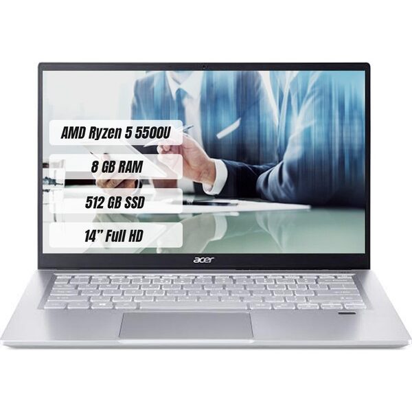 Acer Swift 3 SF314-43-R0AB AMD Ryzen 5 5500U 8GB RAM 512GB SSD Freedos 14” NX.AB1EY.002