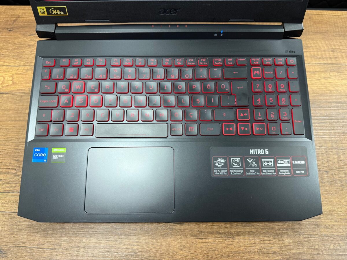 Acer Nitro 5 AN515-57-599V Intel Core i5 11400H 8GB RAM 256GB SSD GTX1650 15.6” FHD 144Hz NH.QEKEY.004 (İKİNCİ EL) - Görsel 2
