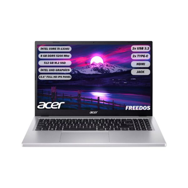 Acer Aspire Go 15 AG15-71P-51A4 Intel Core i5 1334U 8GB RAM 512GB SSD Freedos 15.6” FHD NX.JDCEY.001