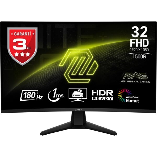 MSI MAG 32C6 31.5” 180Hz FHD 1ms VA Kavisli Oyuncu Monitörü