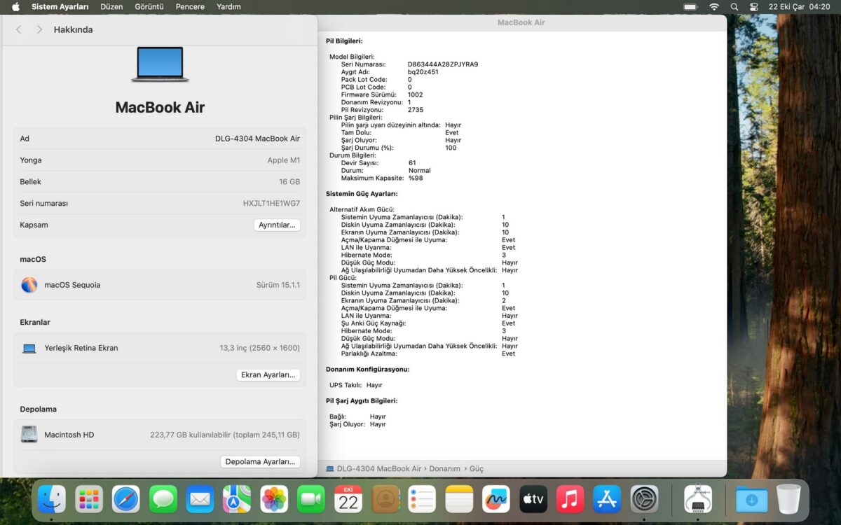 Apple MacBook Air M1 16GB RAM 256GB SSD 13.3” Uzay Grisi Z1240009K (İKİNCİ EL) - Görsel 5