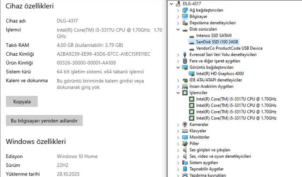 Samsung NP530U3C-A01TR Intel Core i5 3317U 4GB RAM 128GB SSD 13.3” HD (İKİNCİ EL) - Görsel 5
