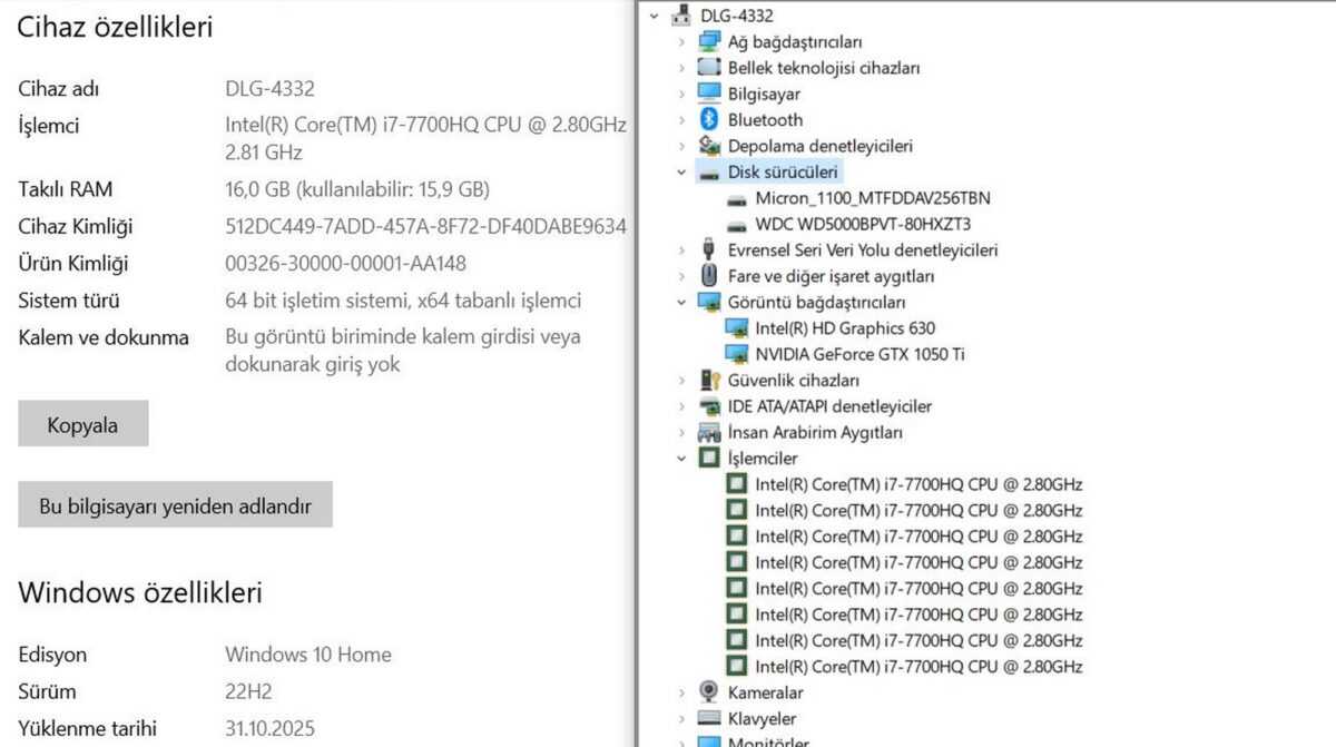 Monster Abra A5 V9.2 Intel Core i7 7700HQ 16GB RAM 256GB SSD GTX1050Ti 15.6” FHD (İKİNCİ EL) - Görsel 5