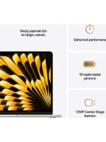 Apple MacBook Air M4 24GB 512GB SSD macOS 13.6" Starlight Taşınabilir Bilgisayar MC6A4TU/A - Görsel 8