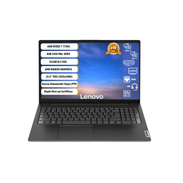 Lenovo V15 G4 Amd Ryzen 7 7730u 8 Gb 512 Gb Ssd 15.6" Full Hd Freedos 82yy0012tr