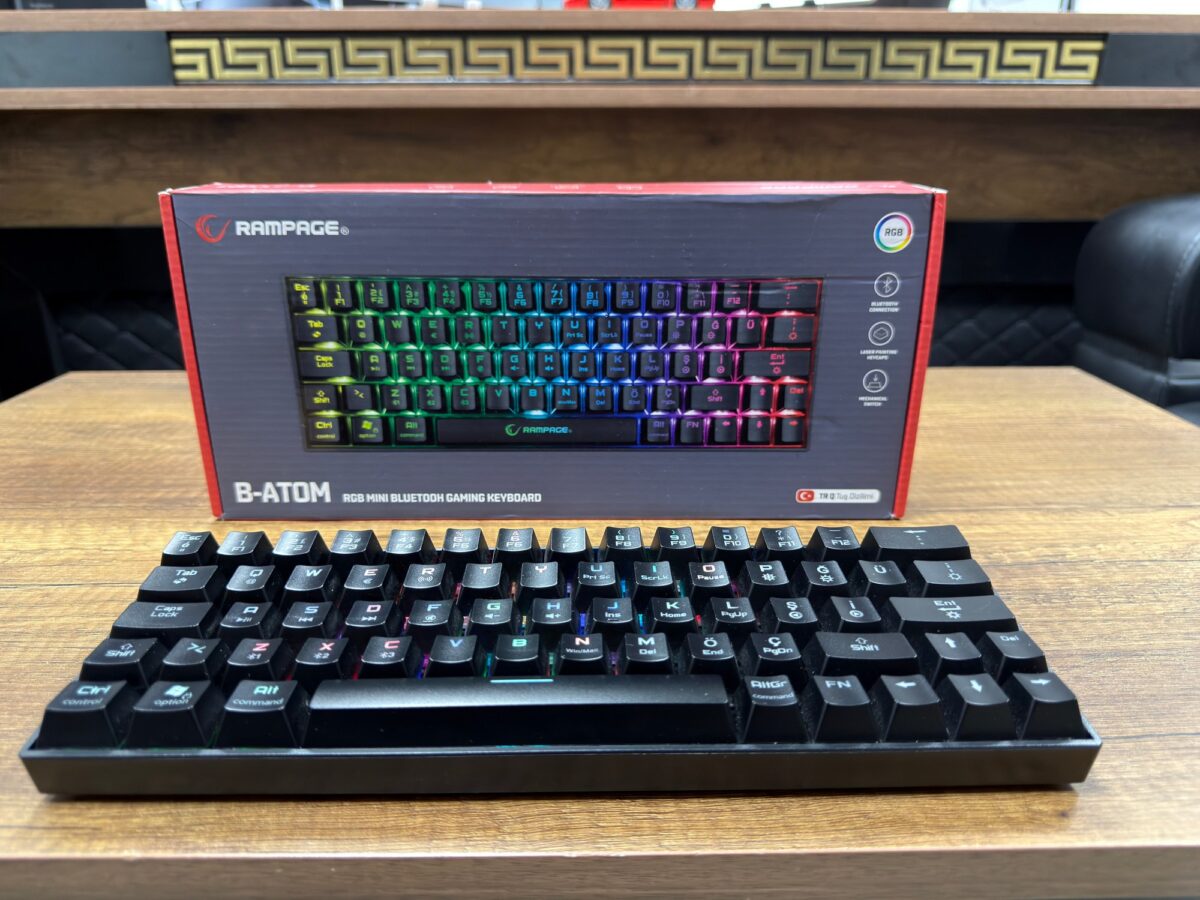 Rampage ATOM Siyah Type-C RGB Backlight Blue Switch Mekanik Oyuncu Klavye (İKİNCİ EL) - Görsel 5