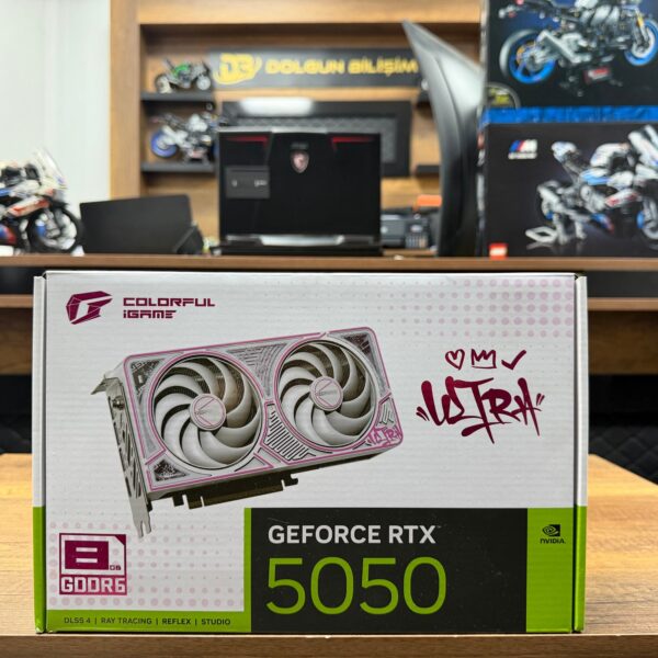Colorful Igame Geforce RTX5050 Ultra W Duo Oc 8GB GDDR6 128Bit Beyaz Ekran Kartı