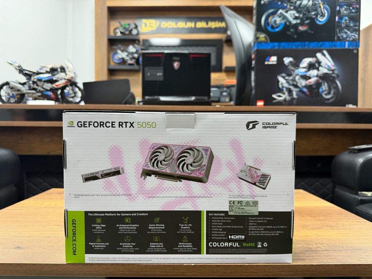 Colorful Igame Geforce RTX5050 Ultra W Duo Oc 8GB GDDR6 128Bit Beyaz Ekran Kartı - Görsel 3