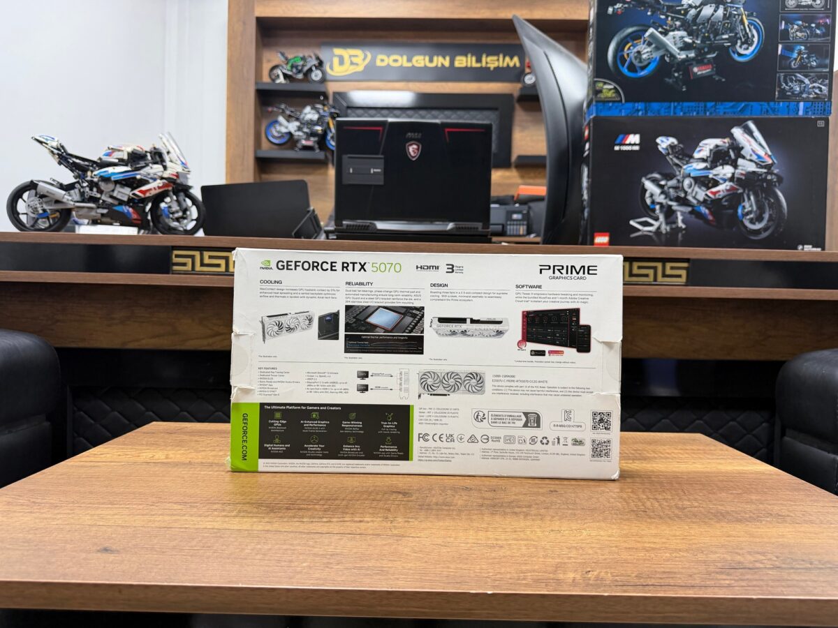Asus Prime Geforce RTX 5070 12GB GDDR7 OC 192Bit Beyaz DLSS4 - Görsel 3