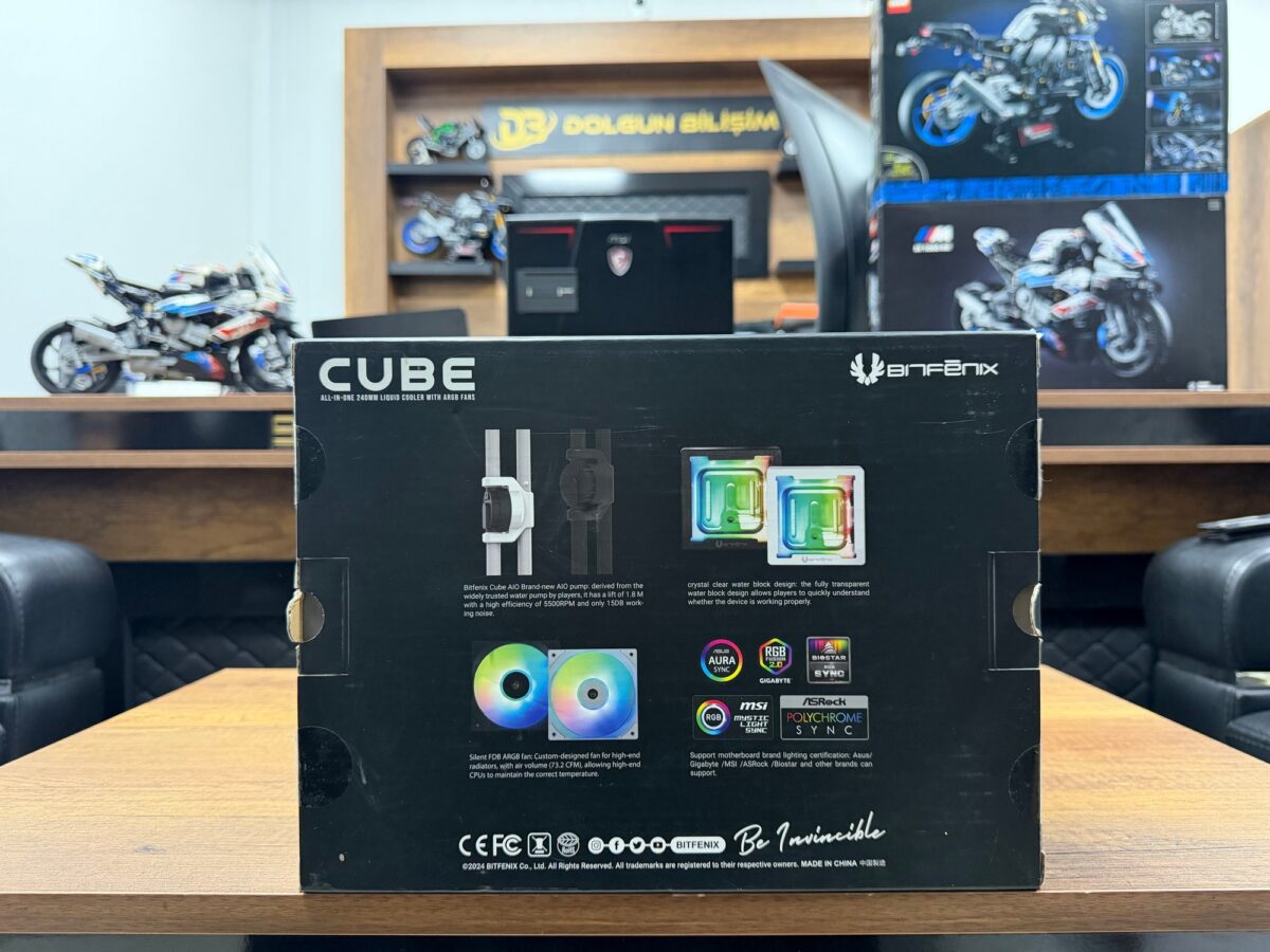 Bitfenix Cube v2 240 Beyaz ARGB 240mm İşlemci Sıvı Soğutucu - Görsel 2