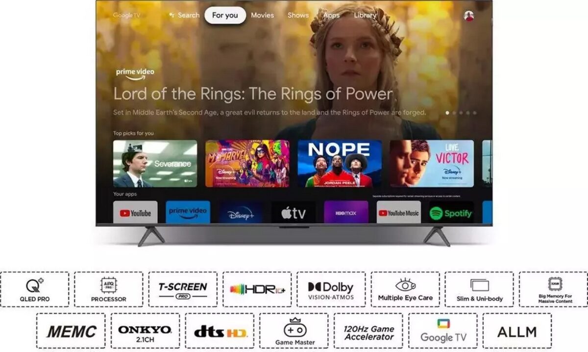 TCL 65T7B 4K Ultra HD 65” 165 Ekran Uydu Alıcılı Google Smart QLED TV (İKİNCİ EL) - Görsel 2