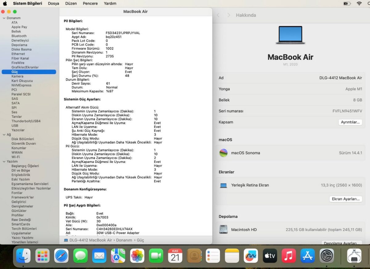 Apple MacBook Air M1 8GB 256GB 13” Dizüstü Bilgisayar (İKİNCİ EL) - Görsel 6