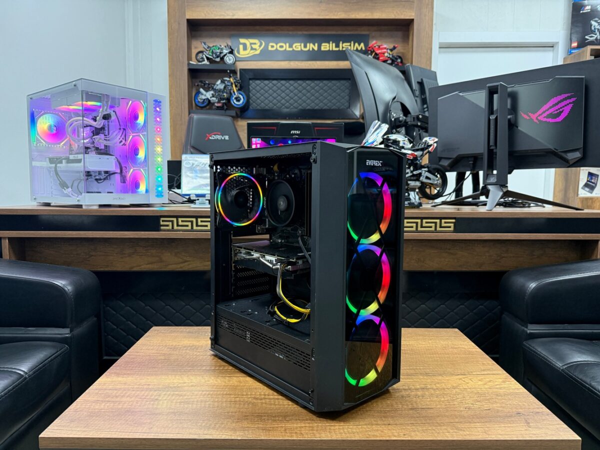 Everest 500W Amd Ryzen 5 5500 16GB DDR4 240GB RX580 8GB Oyuncu Kasası (İKİNCİ EL) - Görsel 2