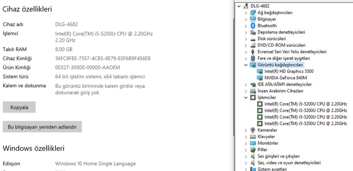HP Pavilion 15-P202NT L0D53EA i5 5200U 8GB 1TB HDD 840M 4GB 15.6” HD (İKİNCİ EL) - Görsel 5