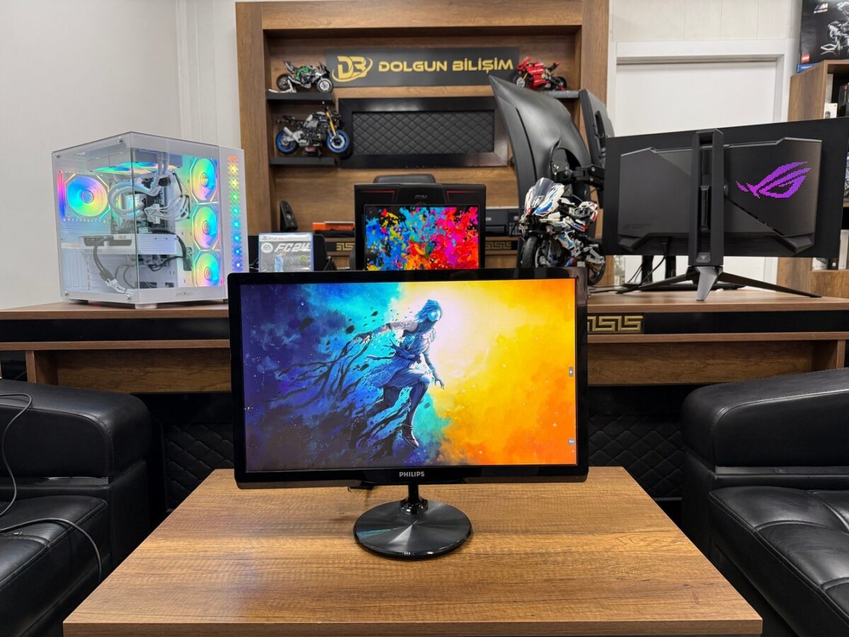 PHILIPS 21,5" 2ms Full HD HDMI VGA 227E4LHAB/00 Monitör (İKİNCİ EL) - Görsel 2