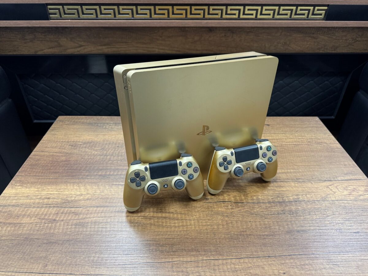 PlayStation 4 Slim Gold Edition Çift Kol Oyun Konsolu (İKİNCİ EL) - Görsel 3