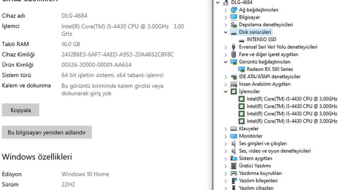 Gaming Kasa Intel i5 4430 16GB RAM 240GB SSD Sapphire RX580 4GB (İKİNCİ EL) - Görsel 5