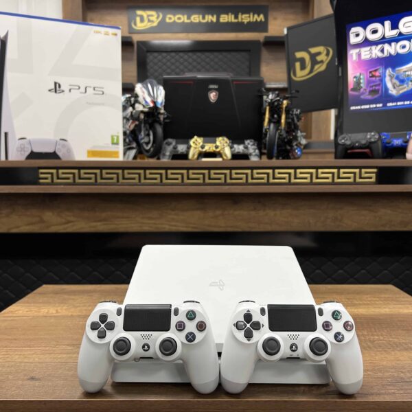 PlayStation 4 Slim Beyaz 500 GB Çift Kol (İKİNCİ EL)