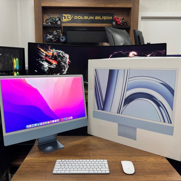 Apple iMac M3 8GB 256GB 24" Mavi MQRQ3TU/A  All In One Bilgisayar (İKİNCİ EL)