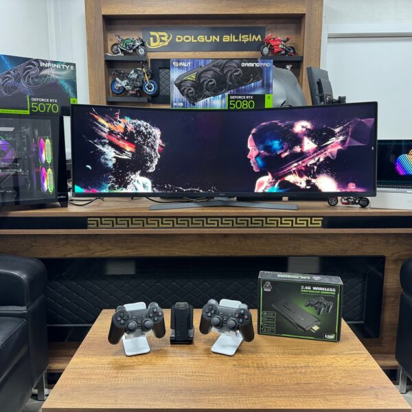 Game 2.4GHz Kablosuz Çift Kol 3500 Oyunlu Retro 4K Oyun Konsolu