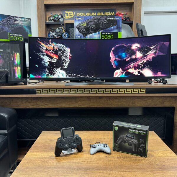 Mi7a Ekranlı Çift Kollu 500 Oyunlu Retro Oyun Konsolu