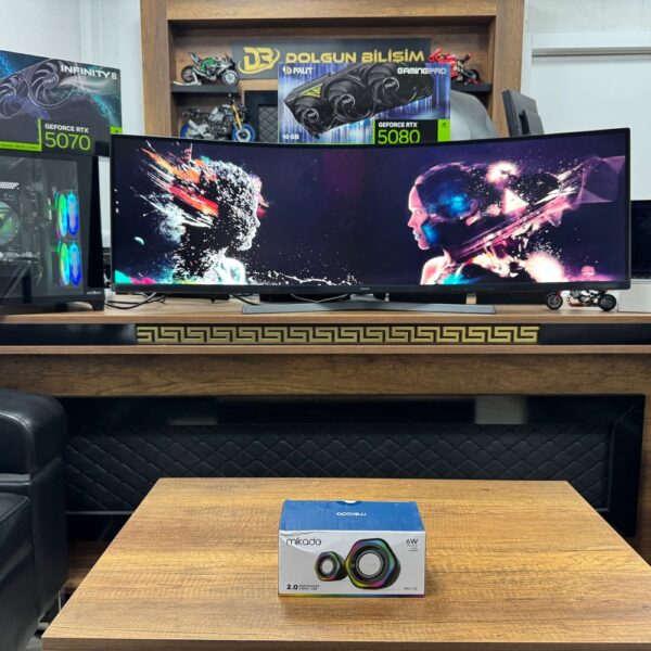 Mikado MD-176 6W 2.0 Siyah RGB Aydınlatmalı USB Speaker / Hoparlör