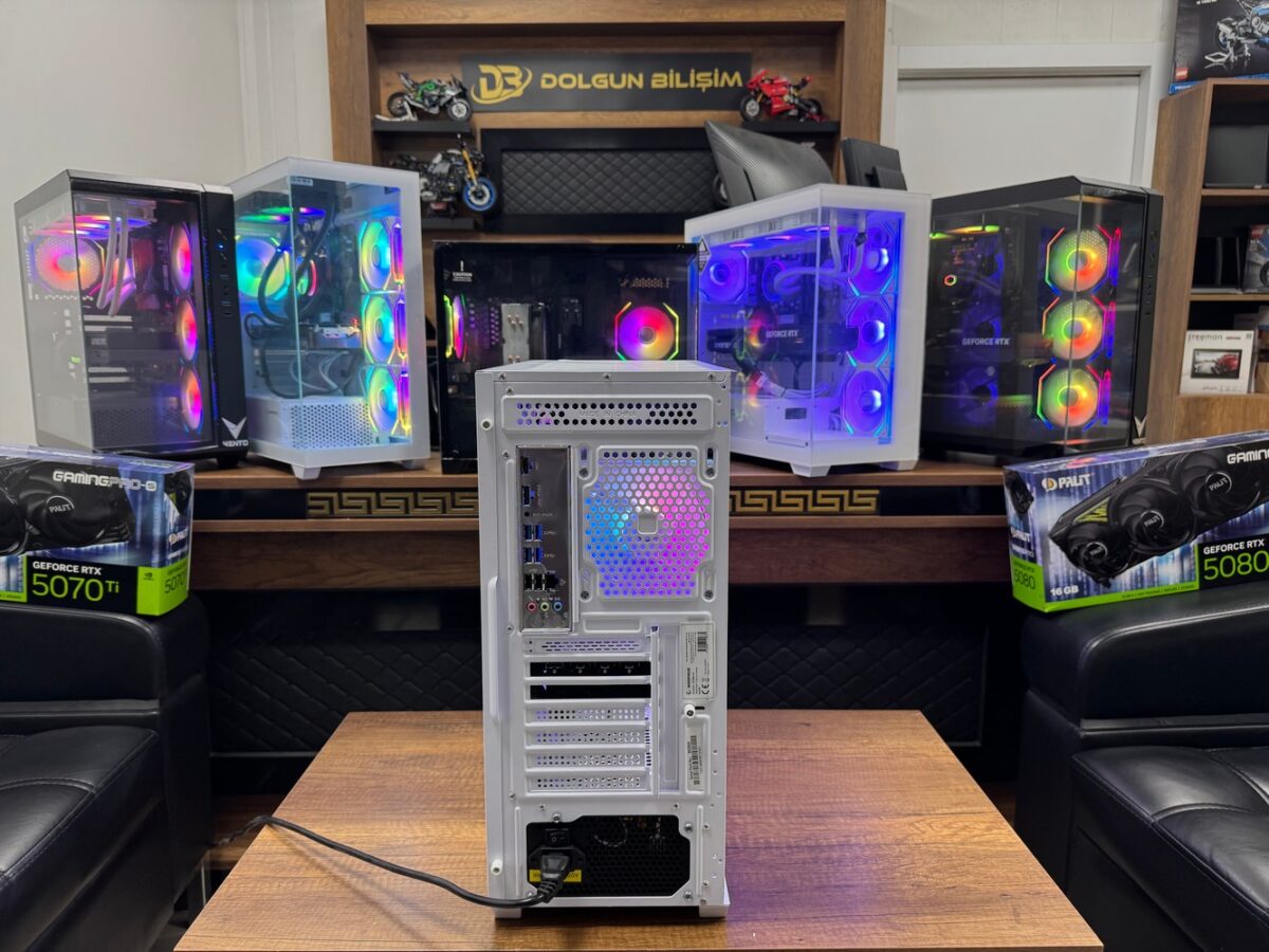 Rampage AMD R5-7500F 32GB 1TB RX9070 16GB Beyaz OEM Oyuncu Kasası - Görsel 4