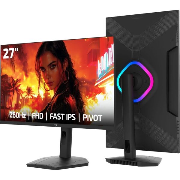 GamePower Lunis L60 27'' 260Hz 0.5ms FHD IPS Pivot Gaming Monitör (Sıfır Ölü Piksel Garantili)