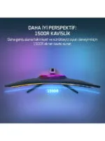 GamePower Vivid T50 27'' Curved RGB 200Hz 0.5ms FHD Curved Gaming Monitör - Görsel 3