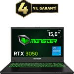 Monster Abra A5 V21.5.6 i5-12450H 8GB 500GB RTX3050 4GB 15,6" 144 Hz Oyun Bilgisayarı