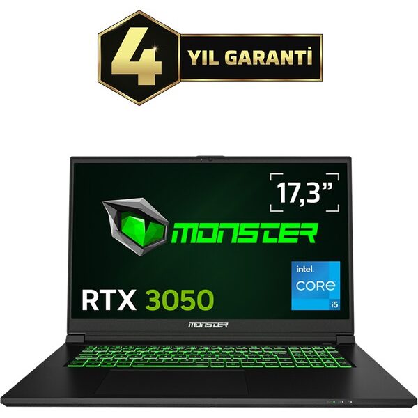 Monster Abra A7 V15.5.4 i5-13500H 16GB 1TB RTX3050 FDOS 17,3" 144 Hz Oyun Bilgisayarı