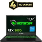 Monster Abra A5 V21.6.6 i5-13420H 8GB 500GB RTX3050 FDOS 15,6" Oyun Bilgisayarı