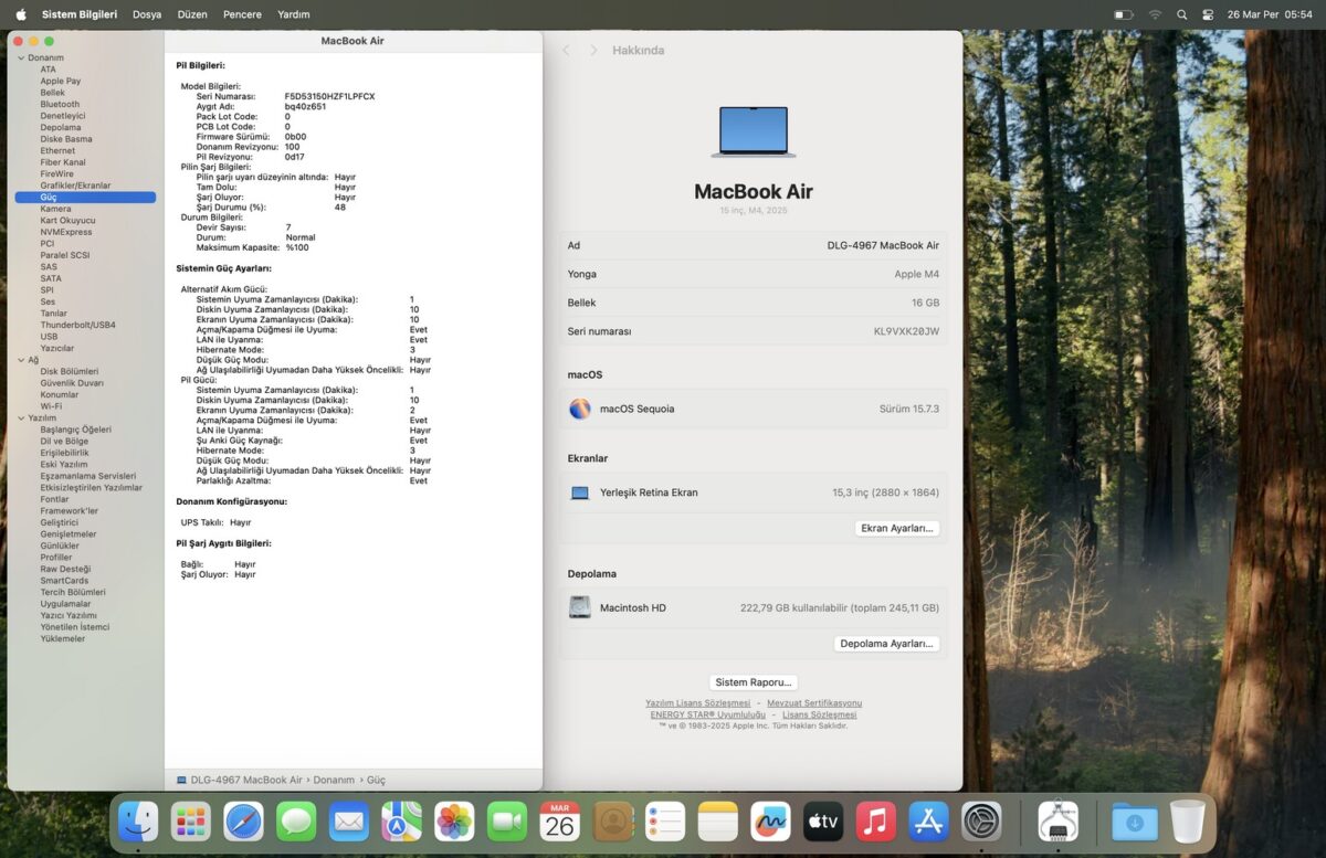 MacBook Air M4 16GB 256GB 15.3" MC7A4TU/A Gök Mavisi Bilgisayar (İKİNCİ EL) - Görsel 5
