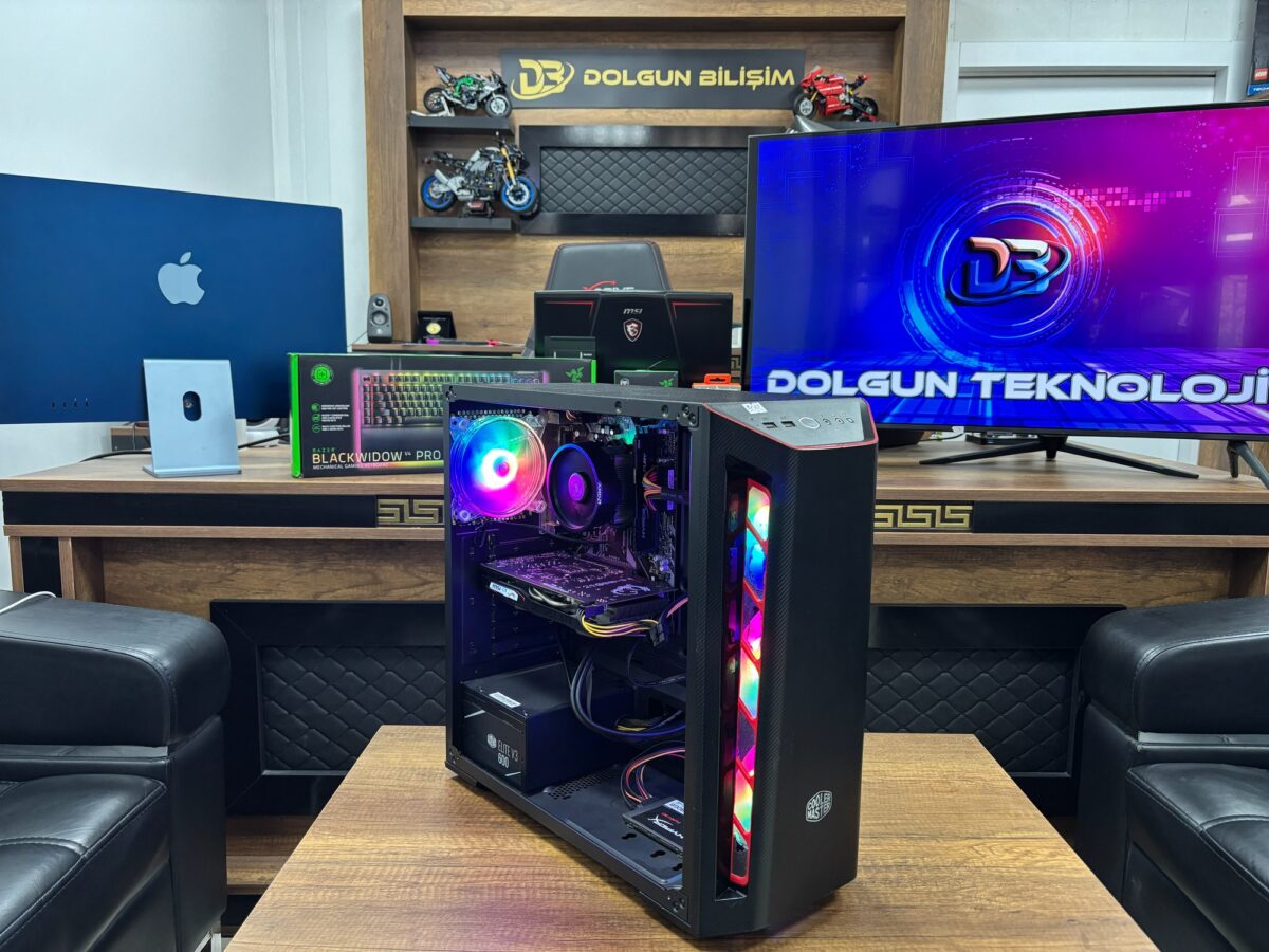 Cooler Master Ryzen 5-3400G 8GB RAM 480GB SSD GTX1650 Super Masaüstü Oyuncu Bilgisayarı (İKİNCİ EL) - Görsel 2