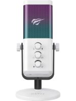 Havit GK65 Rgb Profesyonel Yayıncı Mikrofonu 192KHZ 24BIT Hi-Fi Dahili Ses Kartlı Mikrofon - Görsel 2