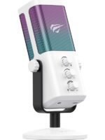 Havit GK65 Rgb Profesyonel Yayıncı Mikrofonu 192KHZ 24BIT Hi-Fi Dahili Ses Kartlı Mikrofon - Görsel 3