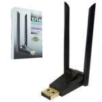 TRIO W-136  Wi-Fi 300 Mbps Çift Antenli USB Ağ Adaptörü