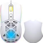 Warp WRP-O12800-W Beyaz RGB Optik Kablolu Oyuncu Mouse