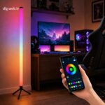 DLG 120 CM RGB Lambader 360° Dekoratif LED Zemin Lambası