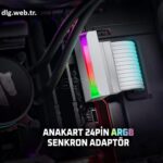 DLG 24 Pin ARGB Senkron Anakart Adaptörü Beyaz Renk
