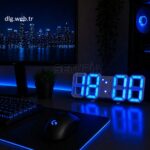DLG Akıllı 3D LED Dijital Masa Saati Tarih, Sıcaklık, Alarm Ayarlanabilir Parlaklık