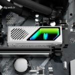 DLG ARGB Senkron Işıklı M.2 NVMe SSD Soğutucu - Beyaz Renk Özel Seri